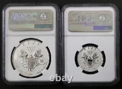 2023 Fiji 4 Coin Reverse Proof T-1 Fractional Silver Eagle Set NGC Reverse PF 70