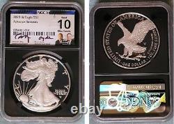 2023 Silver Eagle Ngcx Proof 10 Advance Releases Moy/ryder Signed Label