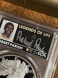 2023 W Proof Silver Eagle PCGS PR70DCAM AR Legends of Life Robert Parish Celtics