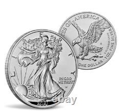 American Eagle 2021 1oz 21XJ Silver Reverse Proof Two-Coin Set Designer Edition