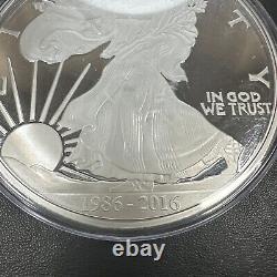 GEM BU PROOF 4 Troy OZ. 999 Fine Silver Round Silver Eagle Design 1986-2016