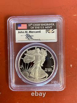 Lot (4) 1986-1989 S Proof Silver American Eagle PCGS PR69DCAM Mercanti Signed