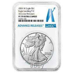 Presale 2021-W Proof $1 Type 2 American Silver Eagle NGC PF70UC AR Advance Rel