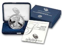 Scarce 2020 W American Eagle 1-oz. 999 Fine Silver Coin Proof $138.88