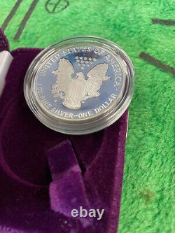 Silver 1986 American Eagle Proof S 1oz Fine US Mint Coin COA Box&Case