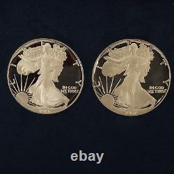 1986 & 1987 American Eagle 1 Oz Fine Silver Proof Pièce Livraison Gratuite États-unis