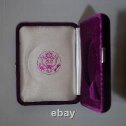 1986 S 1 $ Dollar Aigle d'argent américain UNC Preuve avec COA Belle pièce