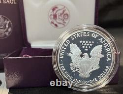 1986 S Us Mint. 999 Silver Proof Bullion American Eagle One Ounce + boîte/coffret/certificat d'authenticité