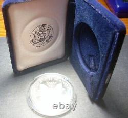 1994 P Proof American Silver Eagle One Ounce Bullion Coin Box & Coa 9e Année