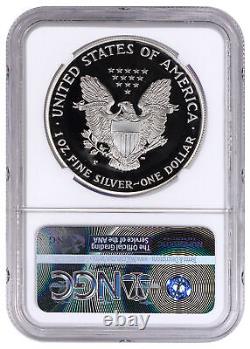 1995 P $1 Épreuve American Silver Eagle 1 oz NGC PF69 Ultra Cameo Étiquette Marron