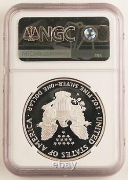 1995 W 10th Anniversary American 1 Oz Silver Eagle Proof Coin Ngc Pf70 Clé Date