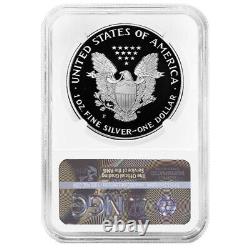 1996-p Preuve 1 $ American Silver Eagle Ngc Pf69uc Marron Étiquette
