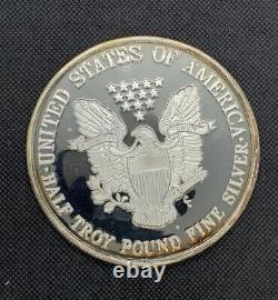 1997 Silver Eagle Design Moitié Livre De Troie Fine Argent Proof Coin