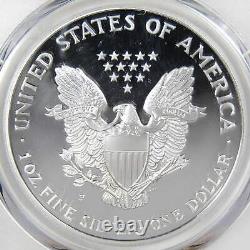 1998 P American Eagle Dollar Pr 70 Dcam Pcgs 1 Oz. 999 Argent Fine $1 Pièce De Preuve