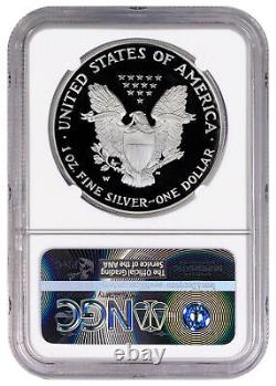2002 W $1 Preuve Aigle d'argent américain 1 once NGC PF69 Ultra Cameo Étiquette brune