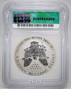 2006 ICG MS69 Preuve Inversée American Silver Eagle Dollar 999 20ème Anniversaire