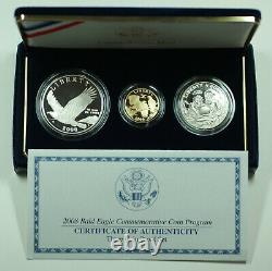 2008 Bald Eagle Gold & Silver Commemorative Coin Proof Set W Box Coa