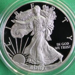 2011 W ARGENT ÉTATS-UNIS AMERICAN SILVER EAGLE PREUVE DOLLAR Pièce ASE de la Monnaie américaine avec boîte et certificat d'authenticité (COA)