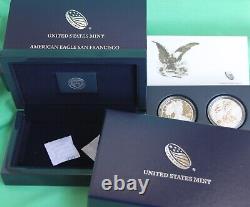2012 American Silver Eagle San Francisco Two-Coin Proof ASE Coin Box and COA translated in French is:

Coffret à monnaie et certificat d'authenticité de deux pièces de preuve ASE American Silver Eagle de San Francisco de 2012.