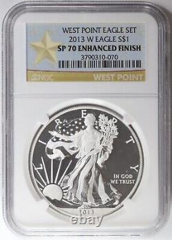 2013 - Aigle américain en argent épreuve W, NGC SP70, finition améliorée, 1$