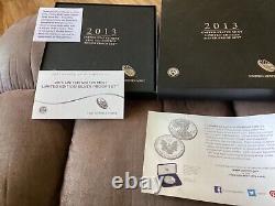 2013 États-unis Us Toned Mint Limited Edition Silver Proof Set W Eagle