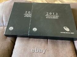 2013 États-unis Us Toned Mint Limited Edition Silver Proof Set W Eagle