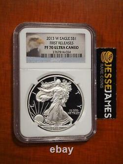 2013 W Proof Silver Eagle Ngc Pf70 Ultra Cameo Premiers Lancements Bald Eagle Label