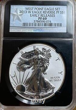 2013-w Inverse Proof Silver Eagle 1 $ Premiers Lancements Ngc Pf69