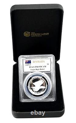 2015-p Australie Wedge Tail Eagle High Relief Silver Proof Pr69 Dcam Mercanti