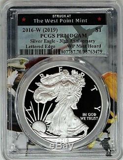 2016 W 1 $ (2019) Proof Silver Eagle 30 Anniv. Pcgs Pr70 Dcam Wp Mint Hoard