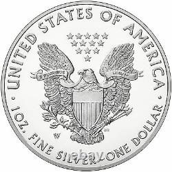 2016-w Proof American Silver Eagle 30e Anniversaire Un Ounce Coin Avec Box&coa