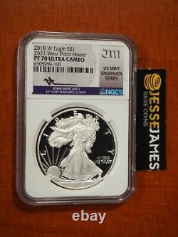 2018 W Proof Silver Eagle Ngc Pf70 Mercanti 2021 West Point Mint Hoard Graveur