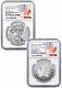 2019 1 Oz Silver Eagle&maple Leaf Pride Two Nations 2 Coin Ngc Pf70 Er Sku58642