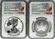 2019 Pride Of Two Nations Set Silver Eagle & Silver Maple Leaf Ngc Pf70 Fdoi