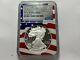 2019 W Proof American Silver Eagle Ngc Pf70 Ucam Er Félicitations Flag Core