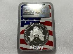 2019 W Proof American Silver Eagle Ngc Pf70 Ucam Er Félicitations Flag Core