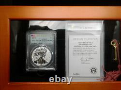 2019-s $1 American Silver Eagle Enhanced Inverse Proof Pr69 Fdoi Pcgs Coa In Box