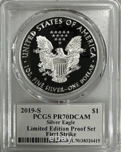 2019-s Première Grève Cleveland Signé Étiquette Silver Eagle Pcgs Pr70dcam Preuve