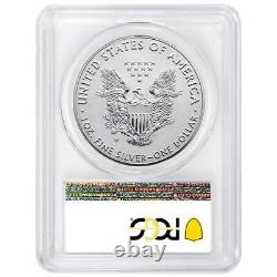 2019-w Inverser La Preuve $1 American Silver Eagle Pcgs Pr70 Fdoi Dual Flag Label Pri