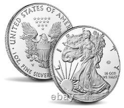 2020 Fin De La Seconde Guerre Mondiale 75e Anniversaire American Eagle Silver Proof Coin 20xf