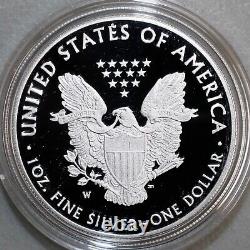 2020 W AIGLE D'ARGENT AMÉRICAIN PREUVE DOLLAR Pièce ASE de la Monnaie US avec Boîte et COA