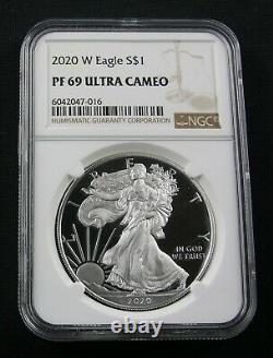 2020 W American Silver Eagle Ngc Pf 69