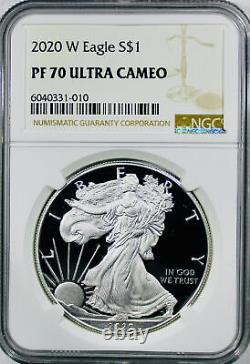 2020-w American Silver Eagle Ngc Proof-70 Ultra Cameo