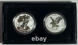 2021 Inverser La Preuve American Silver Eagle One Ounce Two Coin Set Designer Edition