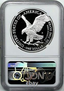 2021 S $1 Proof Silver Eagle Type 2 Ngc Pf70 Ultra Cameo Premier Jour D'émission