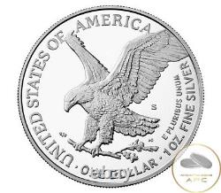2021 S American Eagle Proof 1oz. 999 Dollar D'argent Prêt À Expédier En Boîte Avec Coa