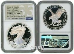 2021 S Silver American Eagle S1 Landing T2 Limited Edition Ngc Pf69 Fdi Ucameo