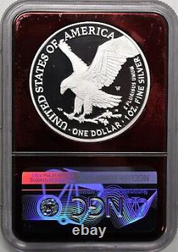 2021 W 1 $ Proof Silver Eagle Type 2 Ngc Pf70 Ultra Cameo Premier Jour D'émission Rouge