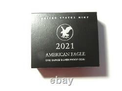 2021 W American Eagle 1 Oz Pièce De Preuve En Argent Type 2 En Main