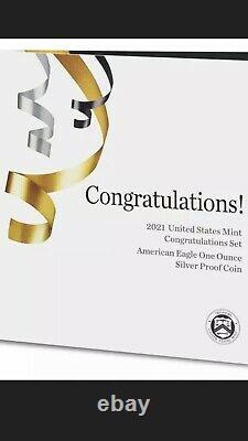 2021 W American Proof Eagle Félicitations Set (21rf) Presale